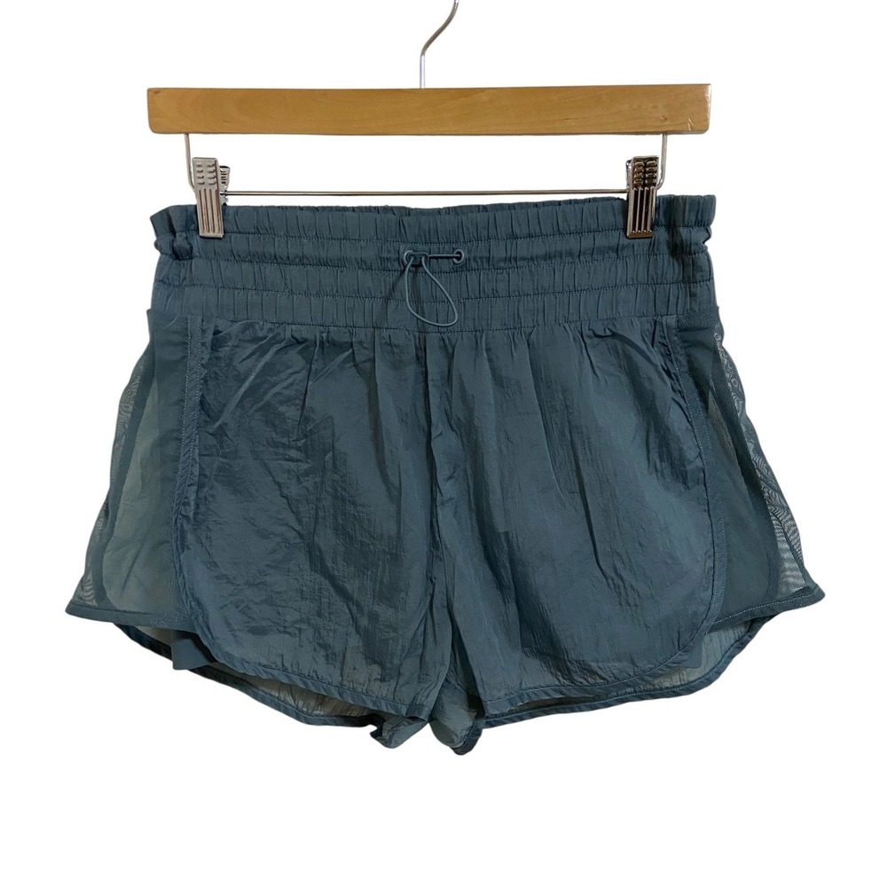 Old Navy Never Not Hustling Athletic Shorts Teal Mesh Athletic Gym Size M